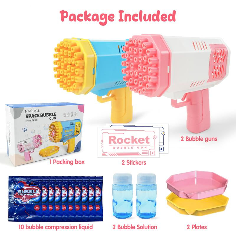 Ultimate Bubble Machine Gun - 40 Holes for Continuous Entertainment, Ideal Outdoor Toy for Children, Perfect for Birthday and Wedding Celebrations.