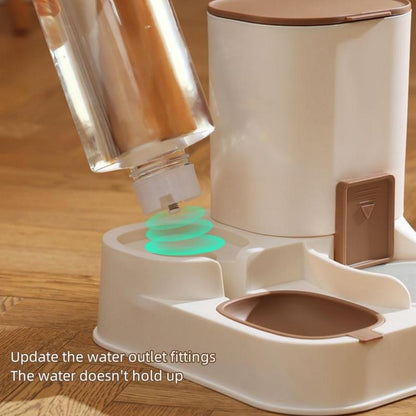 Pet Food and Water Dispenser, 2-in-1 Automatic Feeder with Large Capacity for Dogs and Cats, Ideal Gift for Pet Lovers
