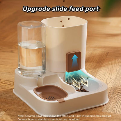 Pet Food and Water Dispenser, 2-in-1 Automatic Feeder with Large Capacity for Dogs and Cats, Ideal Gift for Pet Lovers