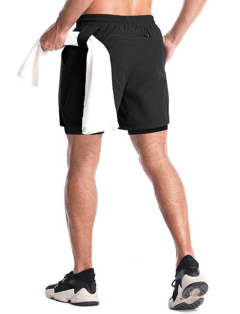 Elevate Your Workout with Aolesy Men's 2-in-1 Quick-Dry Running Shorts - Lightweight Athletic Shorts with Pockets for Ultimate Comfort and Performance