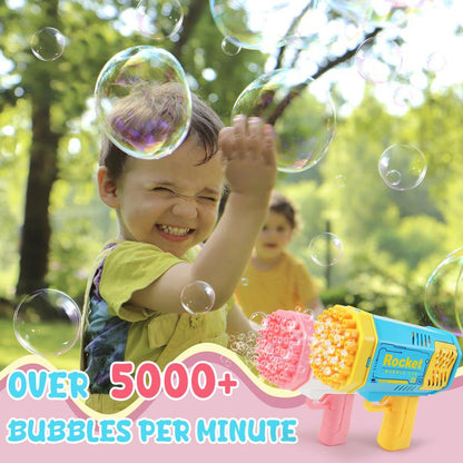Ultimate Bubble Machine Gun - 40 Holes for Continuous Entertainment, Ideal Outdoor Toy for Children, Perfect for Birthday and Wedding Celebrations.