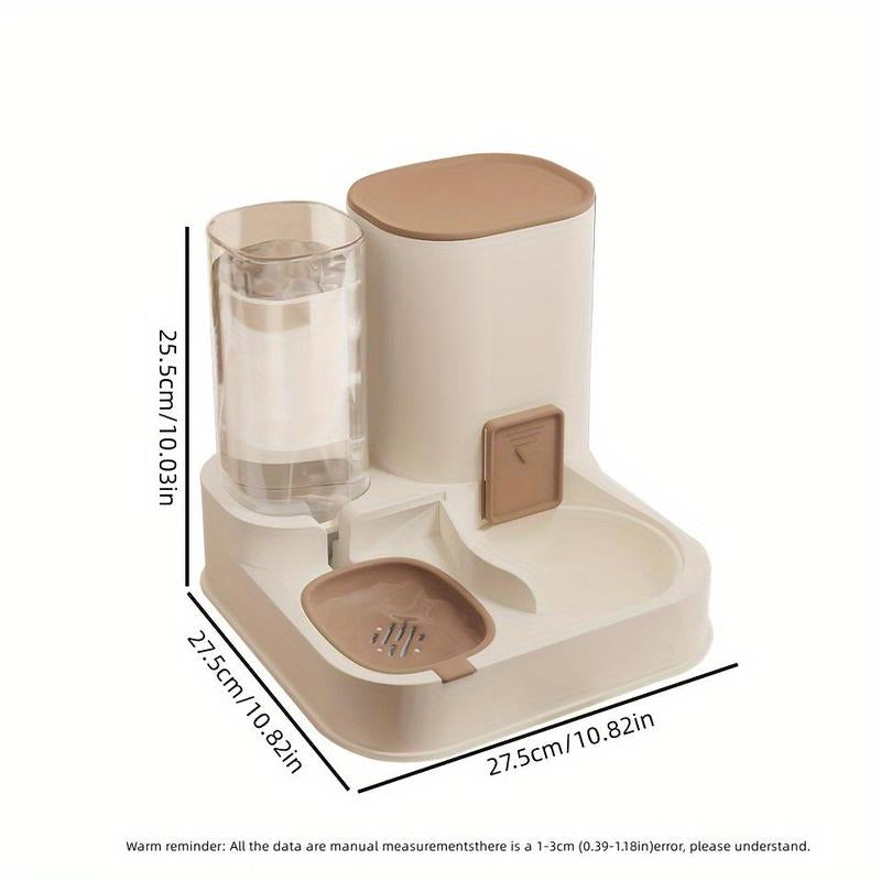 Pet Food and Water Dispenser, 2-in-1 Automatic Feeder with Large Capacity for Dogs and Cats, Ideal Gift for Pet Lovers